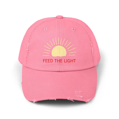Feed The Light Unisex Distressed Cap