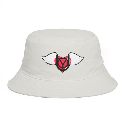 Embrace You Logo Bucket Hat — Cute Retro Winged Heart Sun Hat