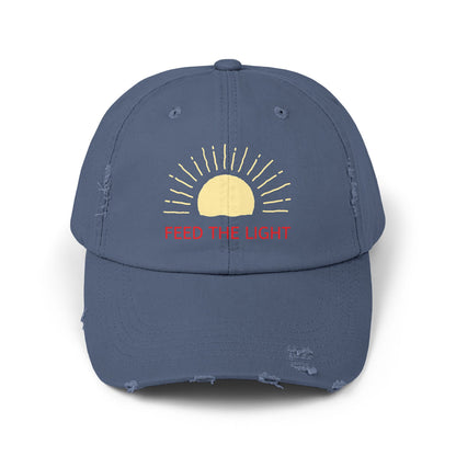Feed The Light Unisex Distressed Cap
