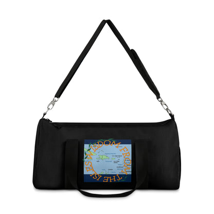Travel Duffel Bag — 'Wisdom from the Isles Map Black