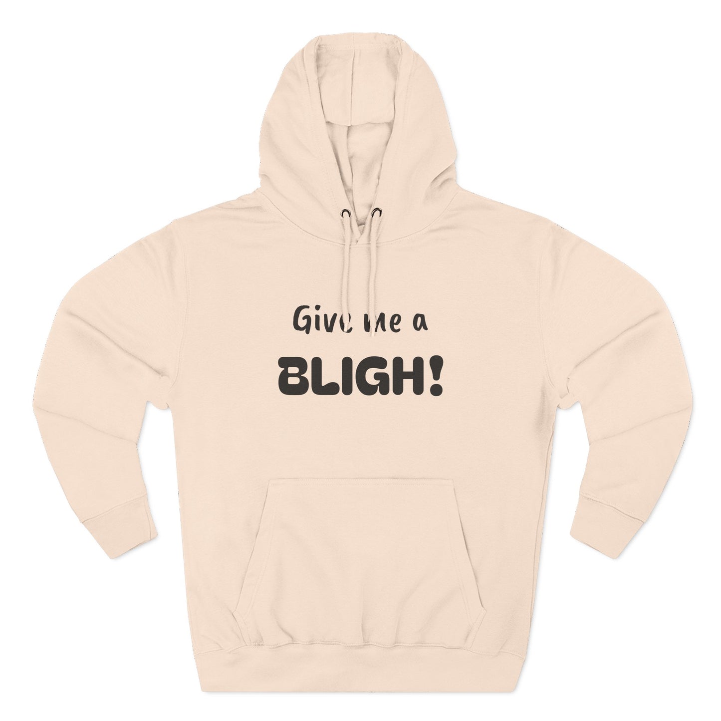 Playful Fleece Hoodie with Witty Text - Bligh!