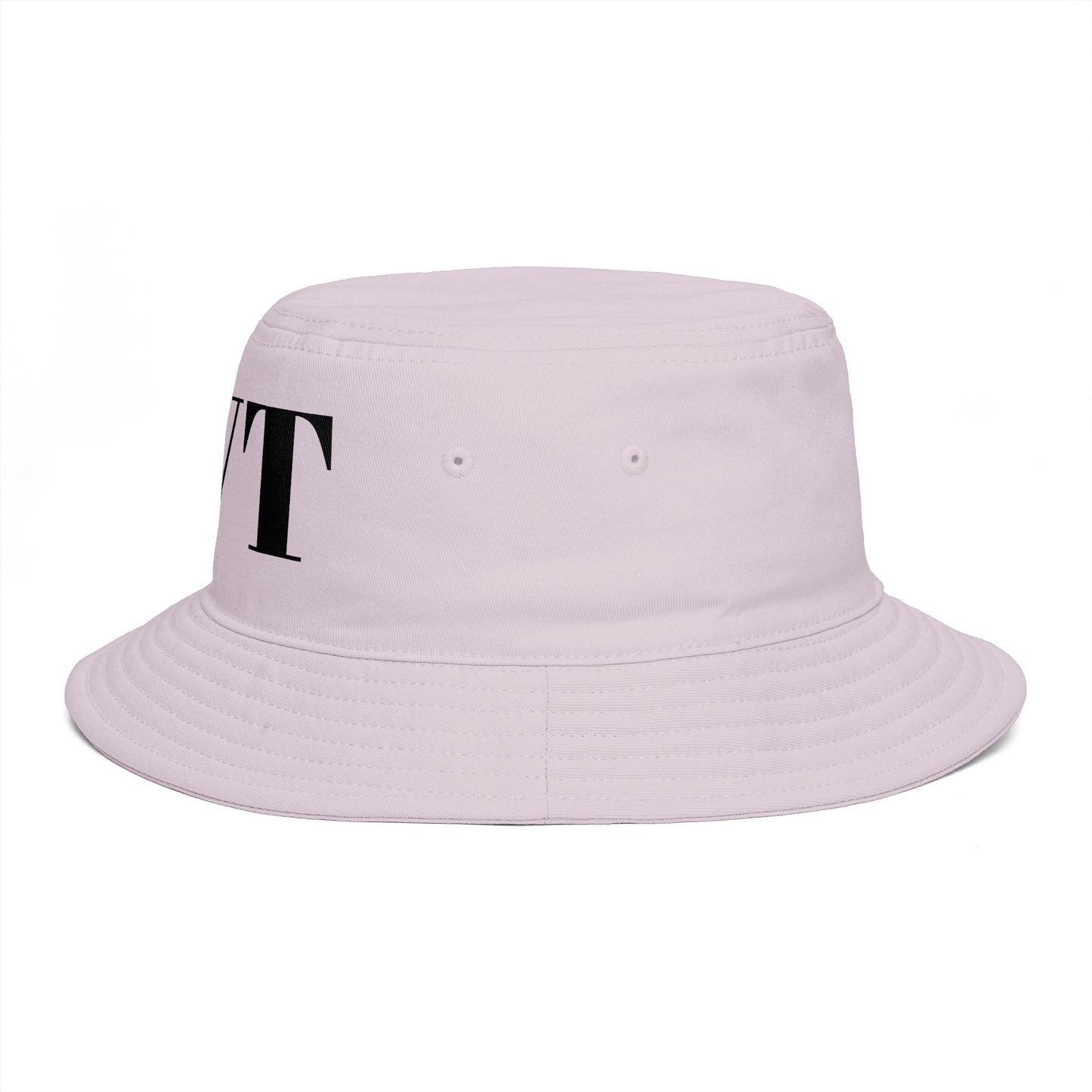 BVT Monogram Bucket Hat — Brown Casual Streetwear Sun Hat