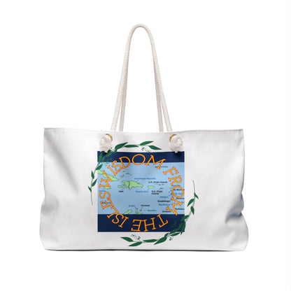 Wisdom from the Isles Weekender Bag – White