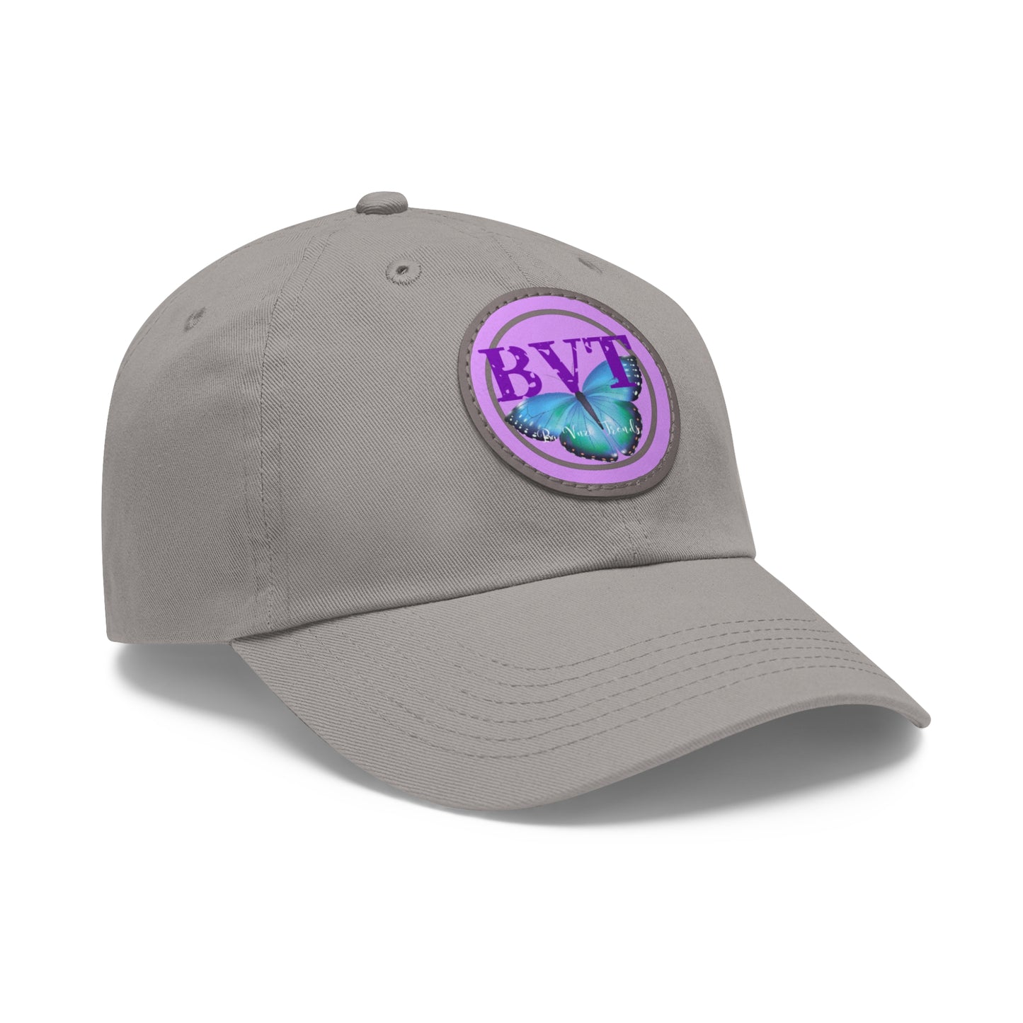 Butterfly Patch Dad Hat — BVT Logo Grey Cap
