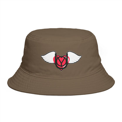 Embrace You Logo Bucket Hat — Cute Retro Winged Heart Sun Hat