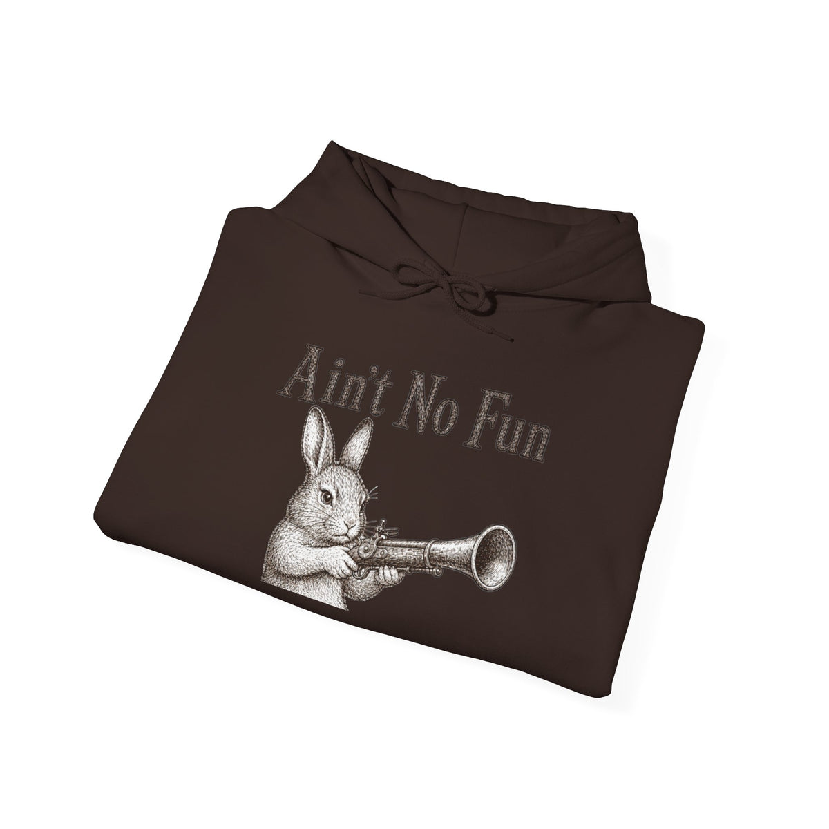 Ain't No Fun Rabbit Hoodie – Funny Vintage Animal Graphic Hoodie