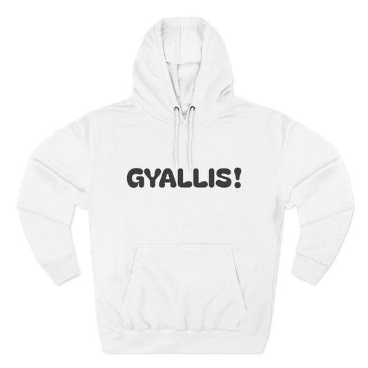Playful Fleece Hoodie with Witty Text - Gyallis!