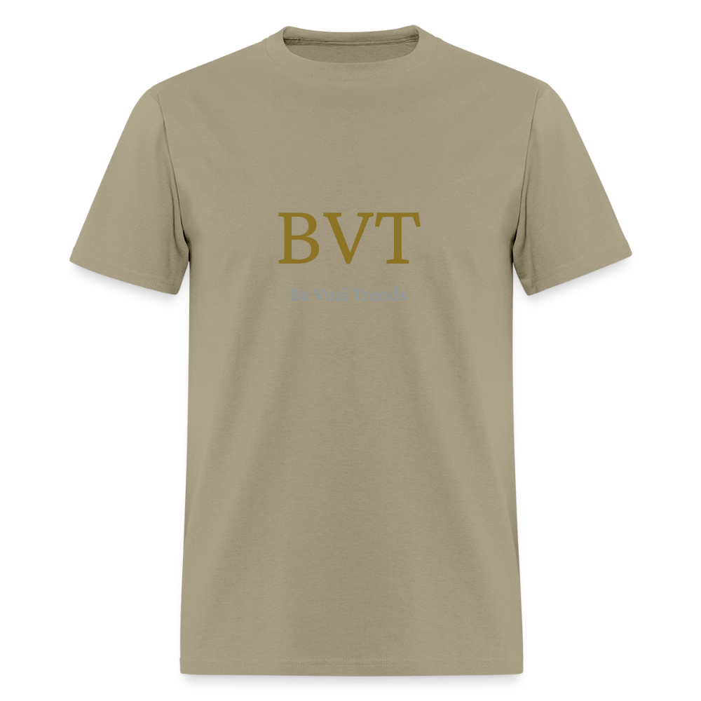 BVT Gold/Silver Metallic Logo Tshirt - khaki