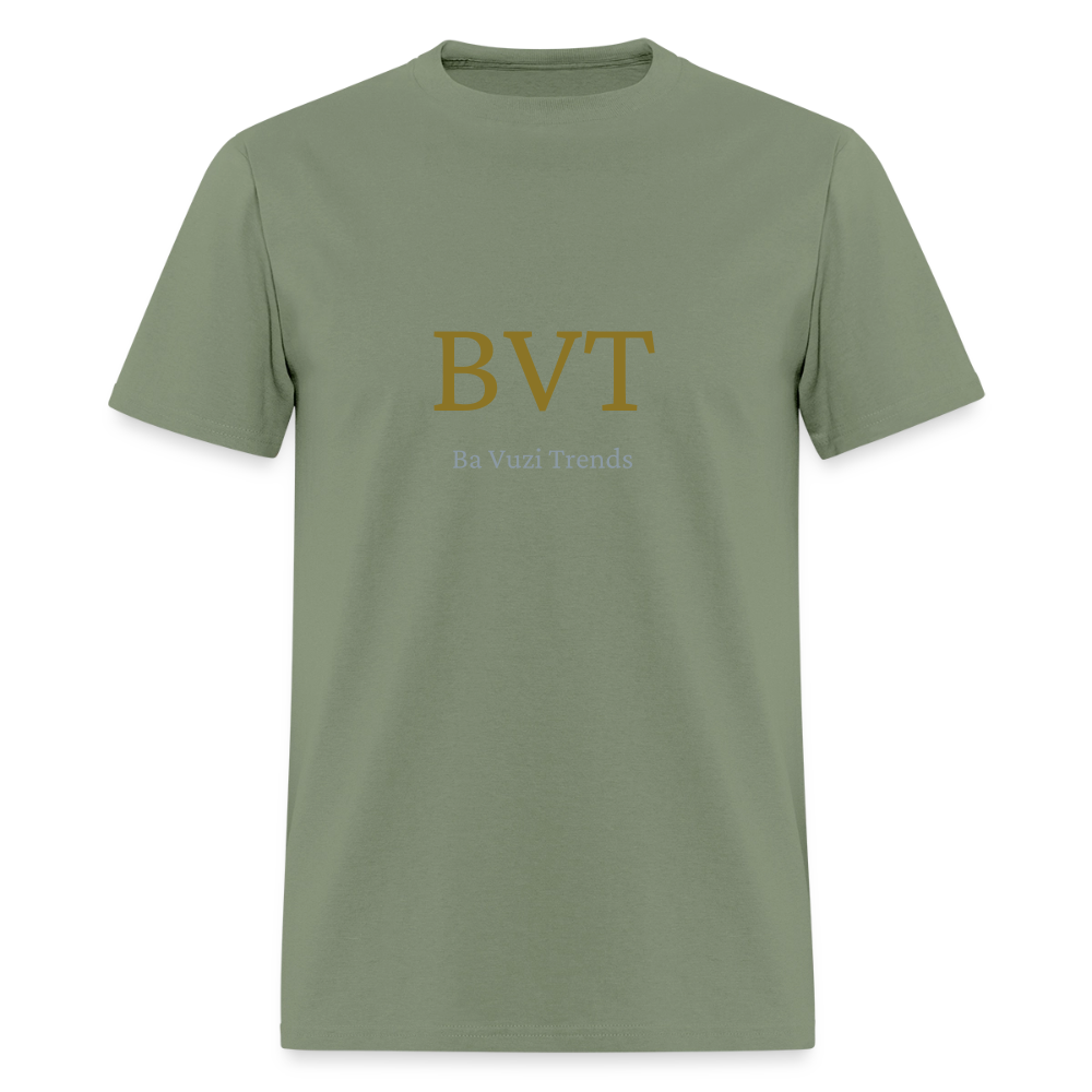 BVT Gold/Silver Metallic Logo Tshirt - military green