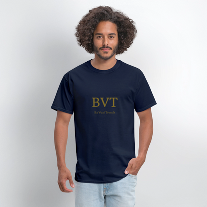 BVT Gold Metallic Unisex Tshirt - navy