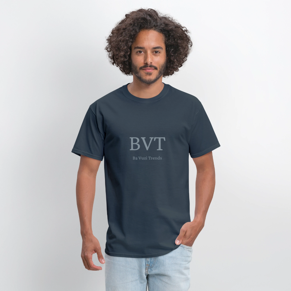 BVT Silver Metallic Unisex Tshirt -  blue dusk