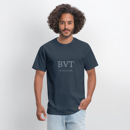 BVT Silver Metallic Unisex Tshirt -  blue dusk