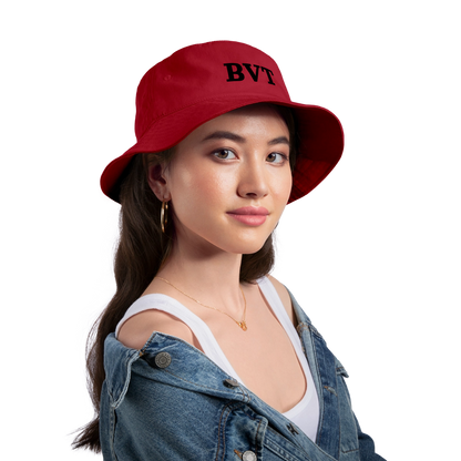 BVT Monogram Bucket Hat - Bright - red