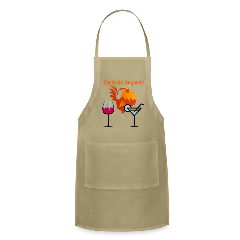 Cocktails Adjustable Apron - khaki