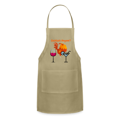 Cocktails Adjustable Apron - khaki