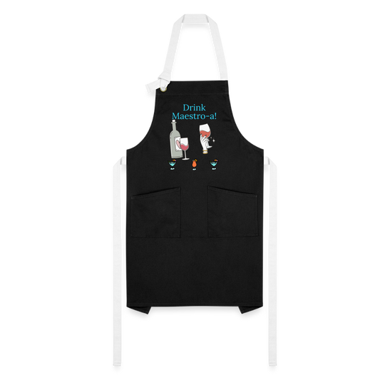 Drink Maestro-a Artisan Apron - black/white