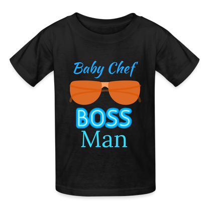 Baby Chef Boss Man Youth T-Shirt - black