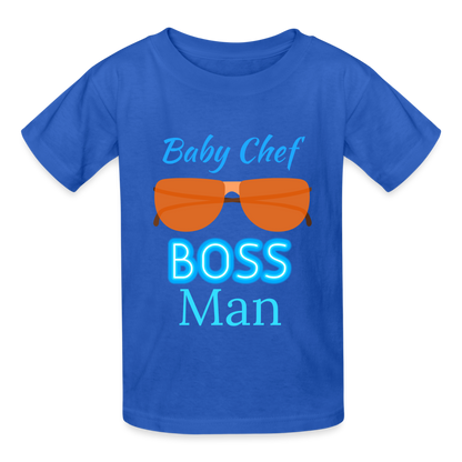 Baby Chef Boss Man Youth T-Shirt - royal blue