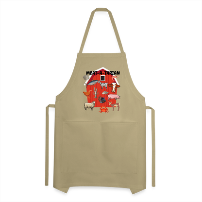 Meat-a-tarian Adjustable Apron - khaki