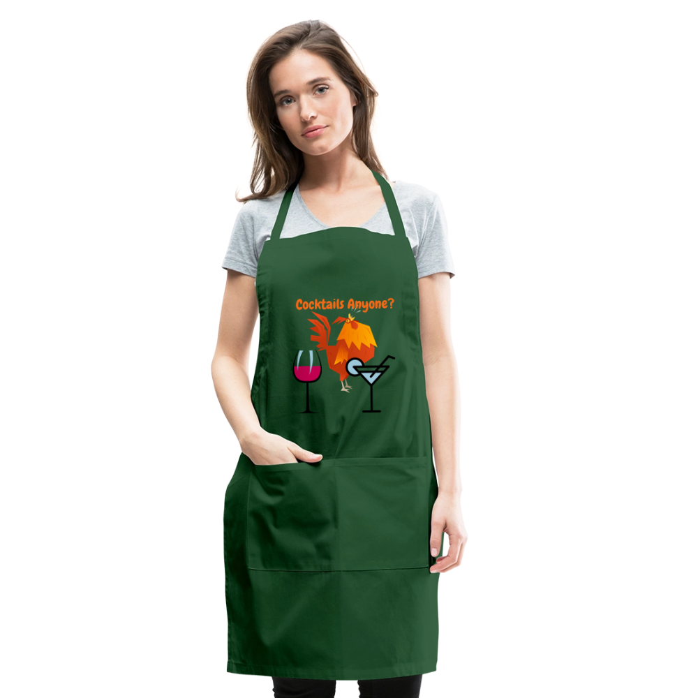 Cocktails Adjustable Apron - forest green