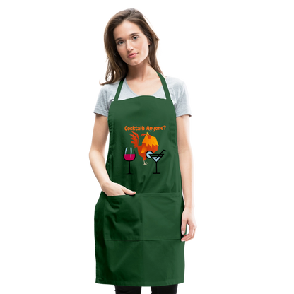 Cocktails Adjustable Apron - forest green