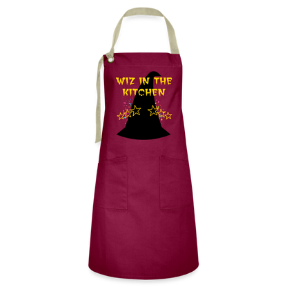 Wiz Artisan Apron - burgundy/khaki