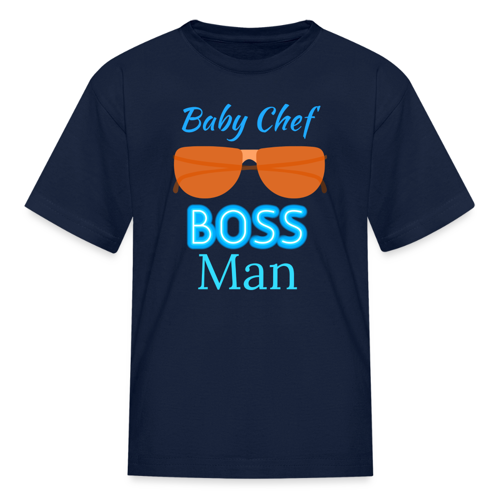 Baby Chef Boss Man Youth T-Shirt - navy