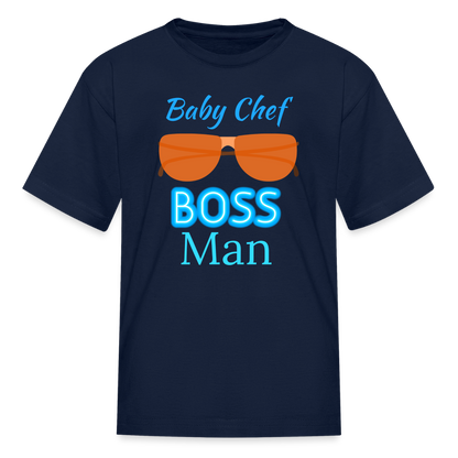 Baby Chef Boss Man Youth T-Shirt - navy