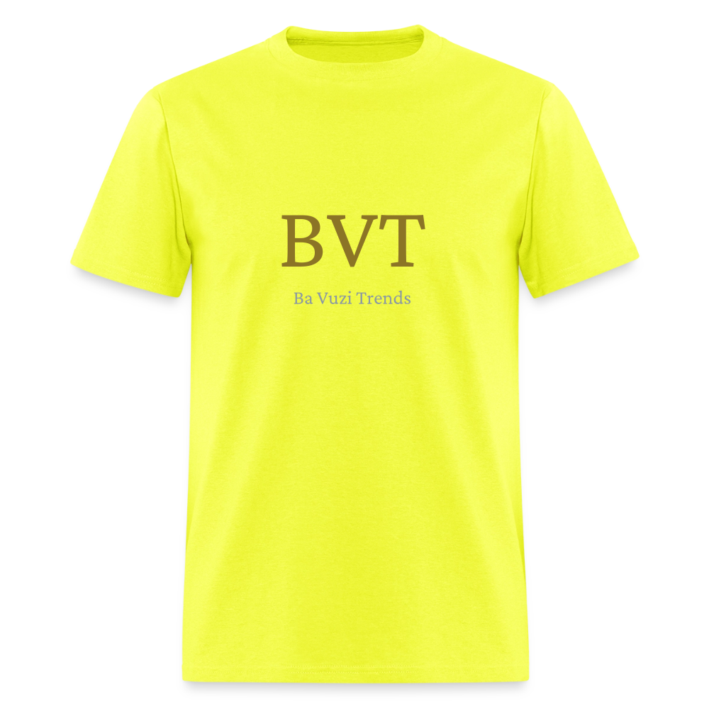 BVT Gold/Silver Metallic Logo Tshirt - safety green