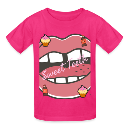 Sweet Teeth Youth T-Shirt - fuchsia