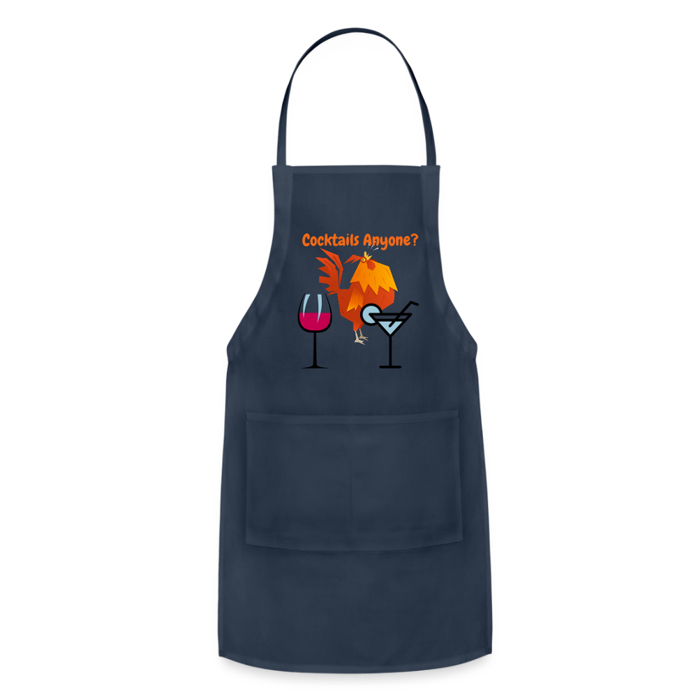 Cocktails Adjustable Apron - navy
