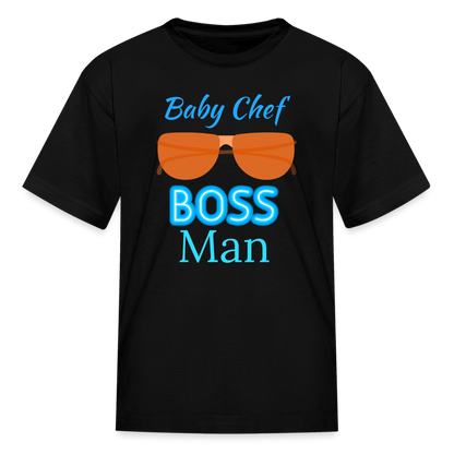 Baby Chef Boss Man Youth T-Shirt - black