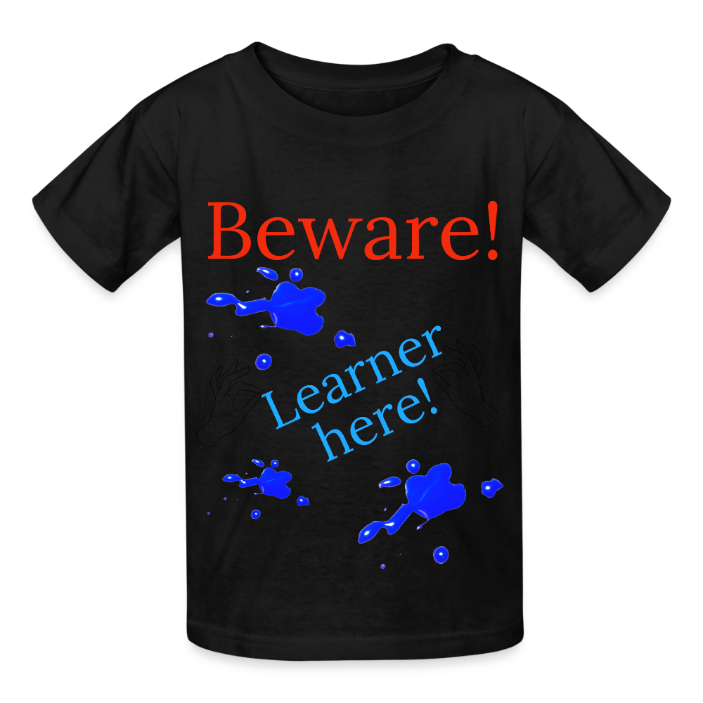 Beware Learner Warning Youth T-Shirt - black