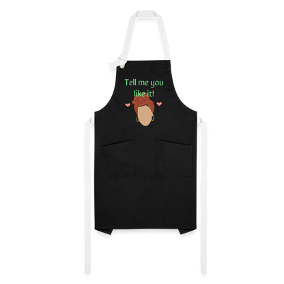 Tell Me Artisan Apron - black/white