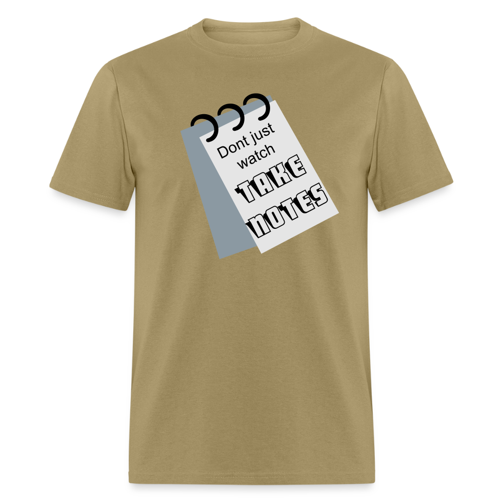 Take Notes T-shirt - khaki