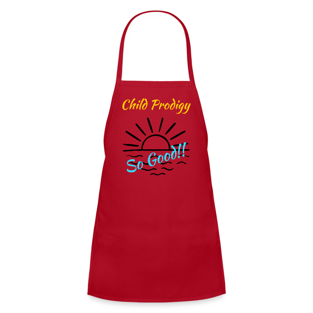 Child Prodigy Kids' Apron - red