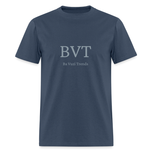 BVT Silver Metallic Unisex Logo Tee -  blue dusk
