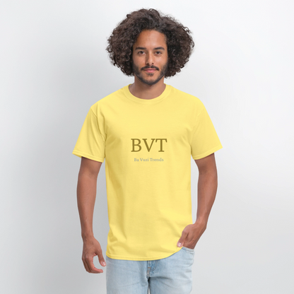 BVT Gold/Silver Metallic Logo Tshirt - cornsilk