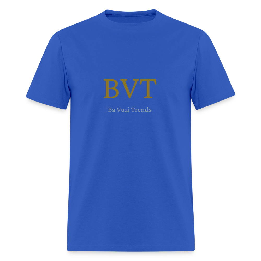 BVT Gold/Silver Metallic Logo Tshirt - royal blue