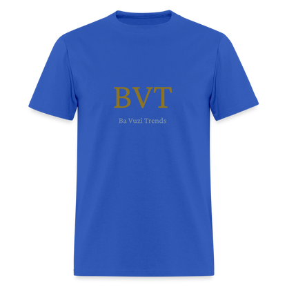 BVT Gold/Silver Metallic Logo Tshirt - royal blue