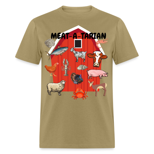 Meat-a-tarian Unisex Classic T-Shirt - khaki