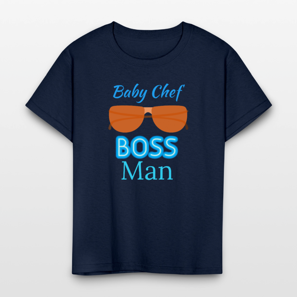Baby Chef Boss Man Youth T-Shirt - navy