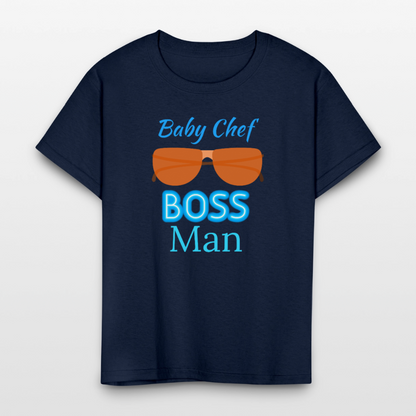 Baby Chef Boss Man Youth T-Shirt - navy