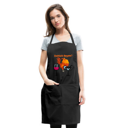 Cocktails Adjustable Apron - black