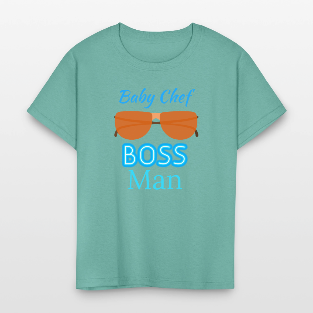 Baby Chef Boss Man Youth T-Shirt - aquatic