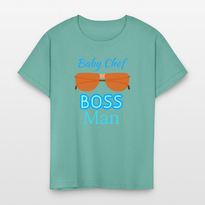 Baby Chef Boss Man Youth T-Shirt - aquatic