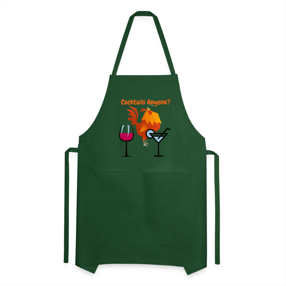 Cocktails Adjustable Apron - forest green