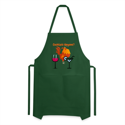 Cocktails Adjustable Apron - forest green