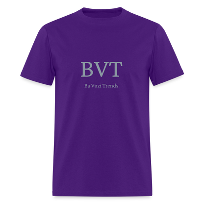 BVT Silver Metallic Unisex Tshirt - purple