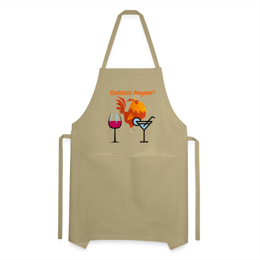 Cocktails Adjustable Apron - khaki